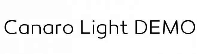 Canaro Light DEMO  नि: शुल्क फ़ॉन्ट्स डाउनलोड
