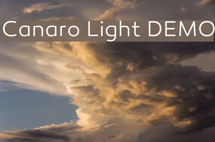 Canaro Light DEMO Font examples