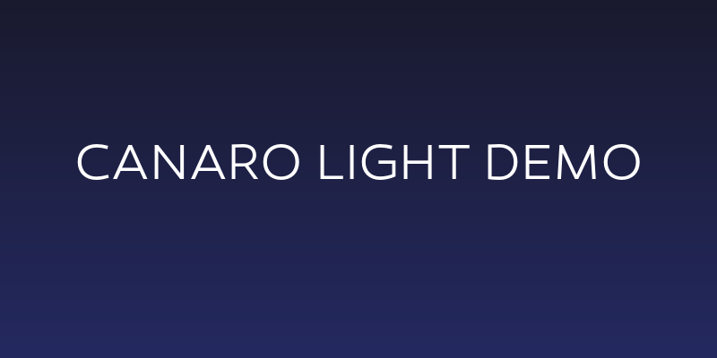 Canaro Light DEMO Social Header
