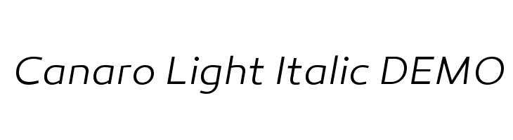 Canaro Light Italic DEMO Font