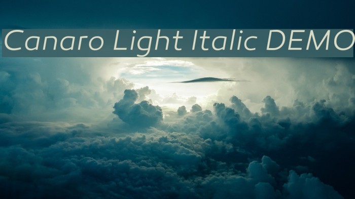 Canaro Light Italic DEMO Font examples