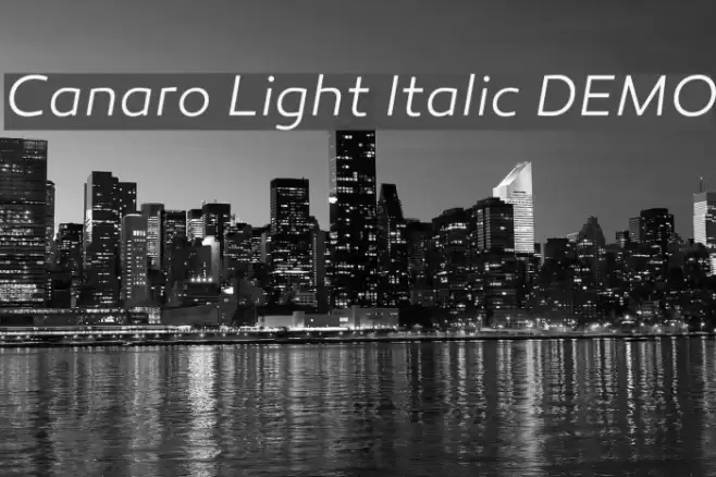 Canaro Light Italic DEMO Font examples