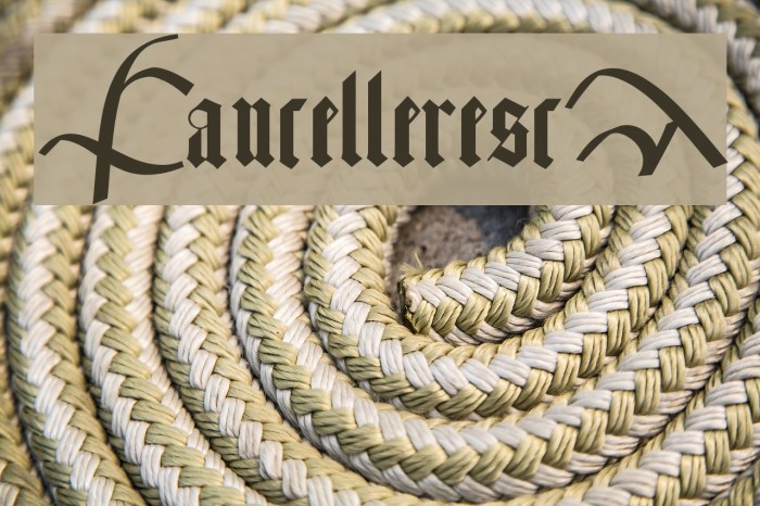 CancellerescA Font examples