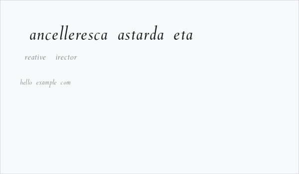 CancellerescaBastardaBeta Business Card