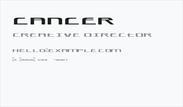Cancer Business Card