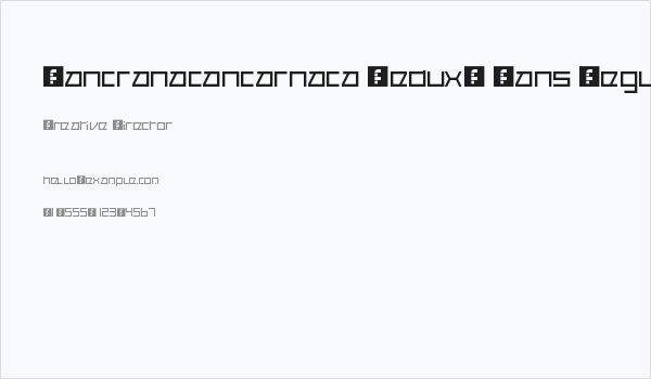 Cancranacancarnaca Redux: Sans Regular Business Card