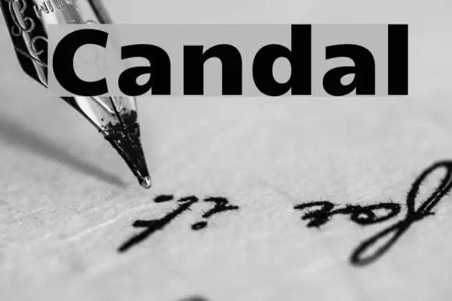 Candal Font examples