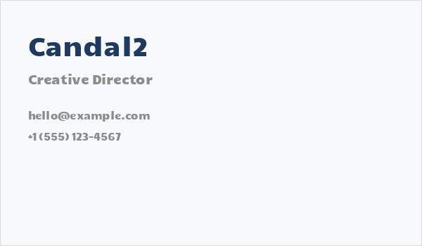 Candal2 Business Card