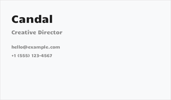 Candal Business Card