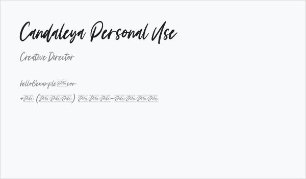 Candaleya Personal Use Business Card