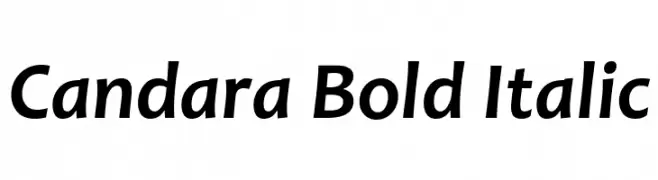 Candara Bold Italic  Скачать бесплатные шрифты