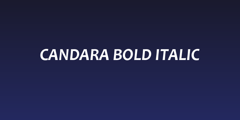 Candara Bold Italic Social Header