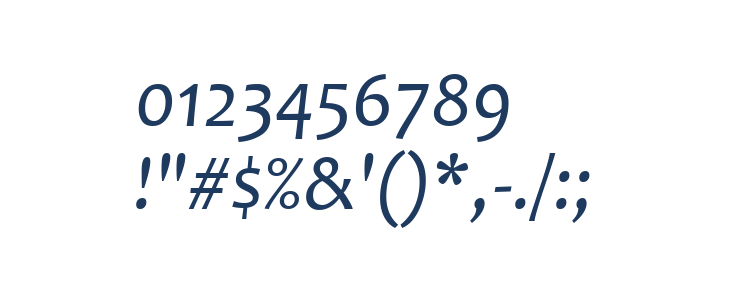 Candara Italic Other Characters