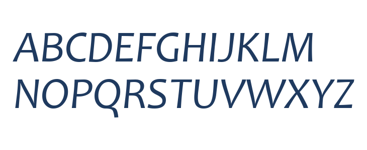 Candara Italic Uppercase