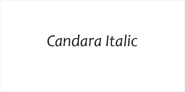 Candara Italic Logo