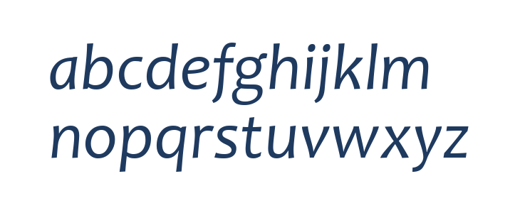 Candara Italic Lowercase
