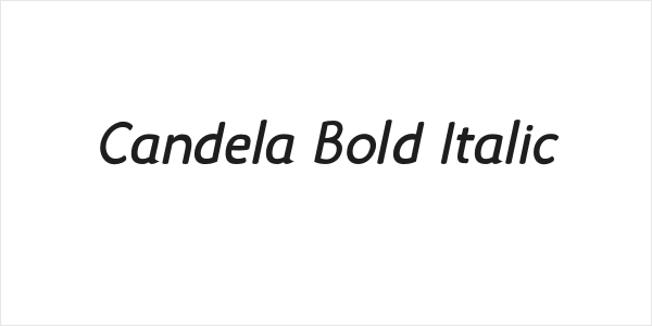 Candela Bold Italic Logo