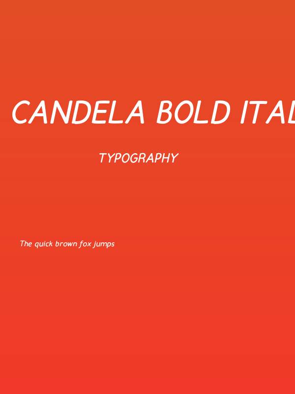 Candela Bold Italic Poster