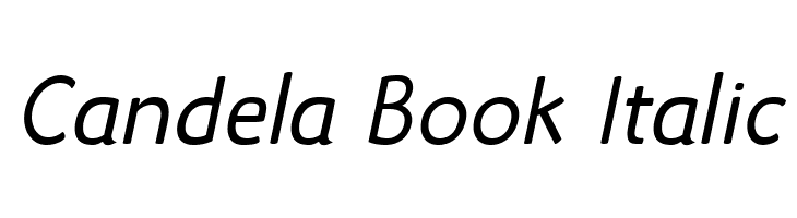 Candela Book Italic Font