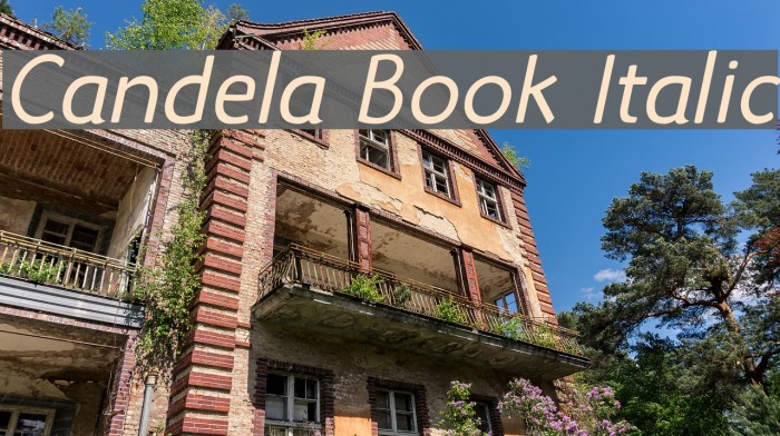 Candela Book Italic Font examples