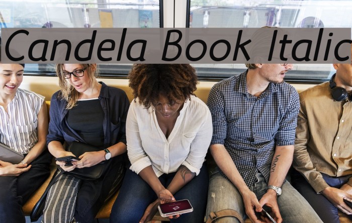 Candela Book Italic Font examples