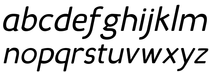 Candela Book Italic Font LOWERCASE