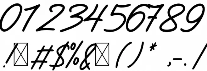 Candelia Regular Font OTHER CHARS