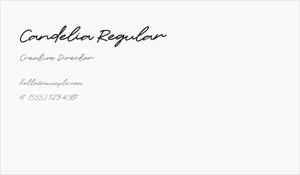 Candelia Regular Business Card
