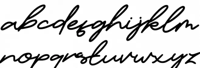 Candelia Regular フォント 小文字