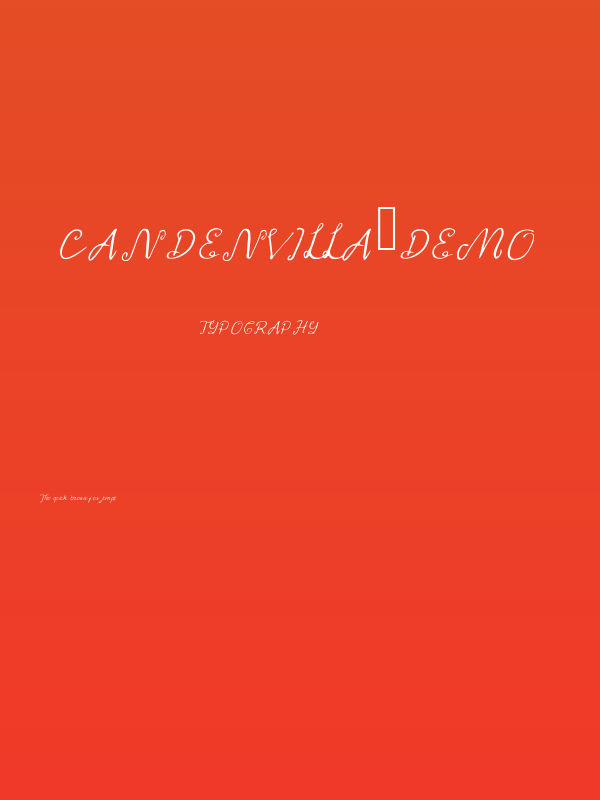 Candenvilla_Demo Poster