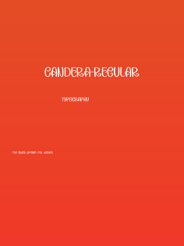 Candera-Regular Poster