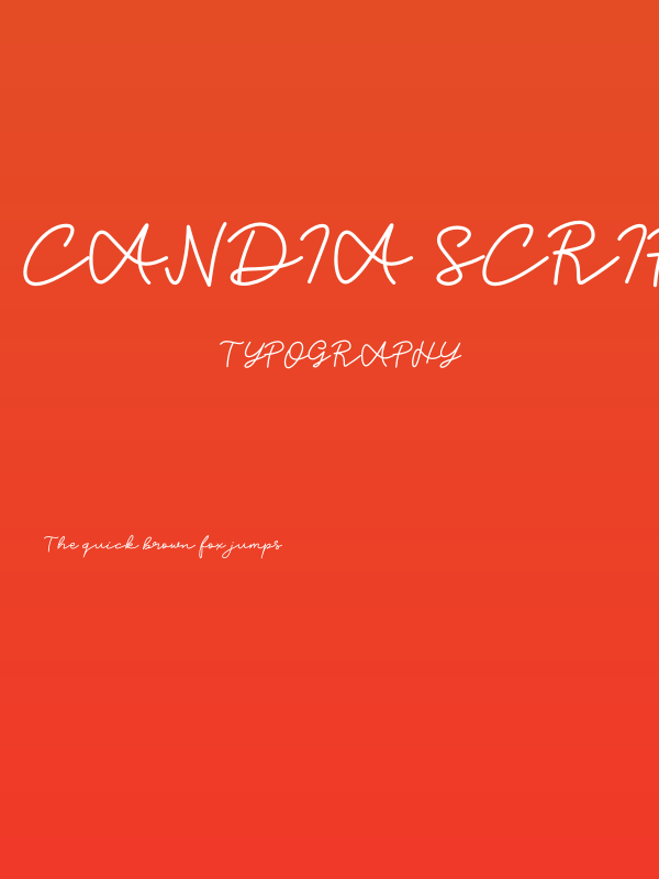 Candia Script Font Poster