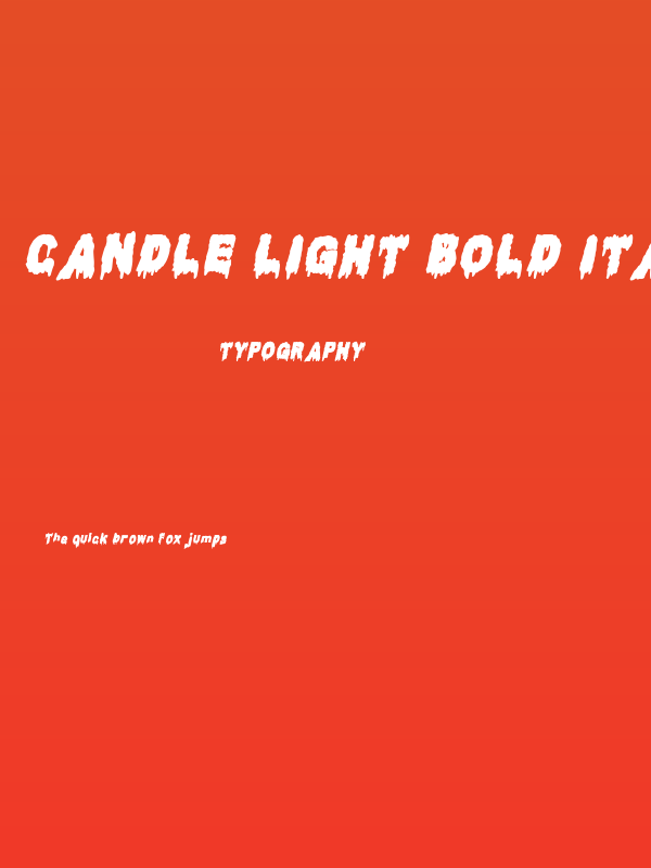 Candle Light Bold Italic Poster