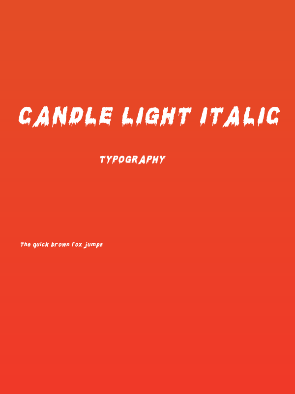 Candle Light Italic Poster