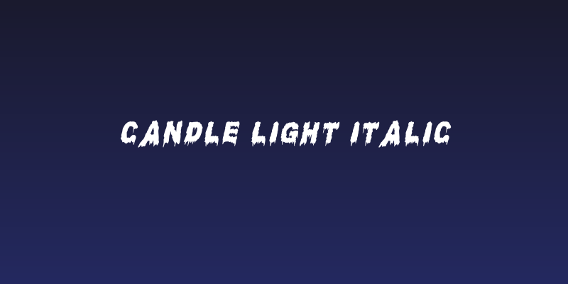 Candle Light Italic Social Header