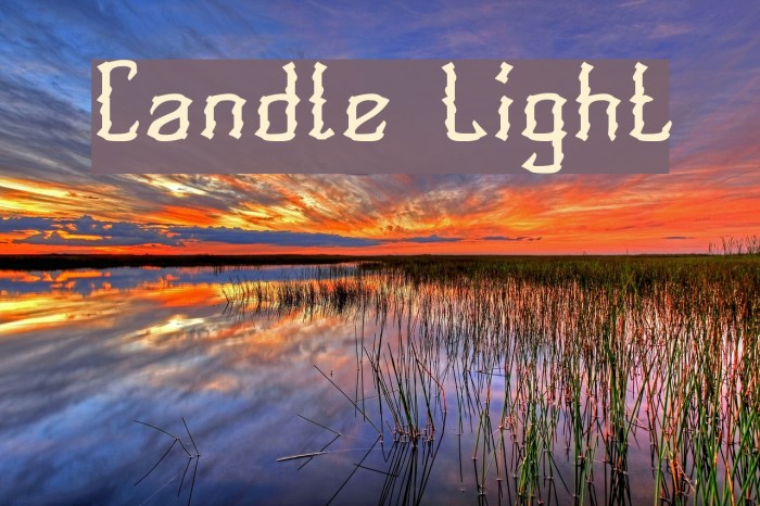 Candle Light Font examples