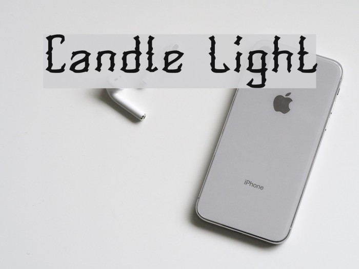 Candle Light Font examples