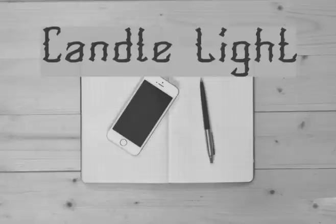Candle Light Font examples