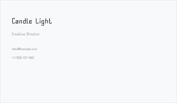 Candle Light Business Card