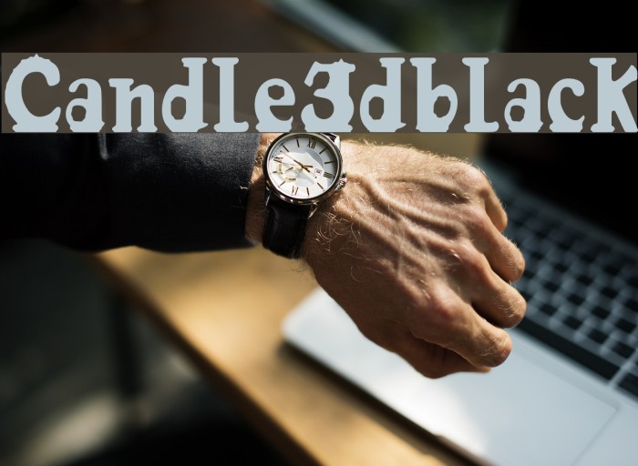 Candle3d-black Font examples