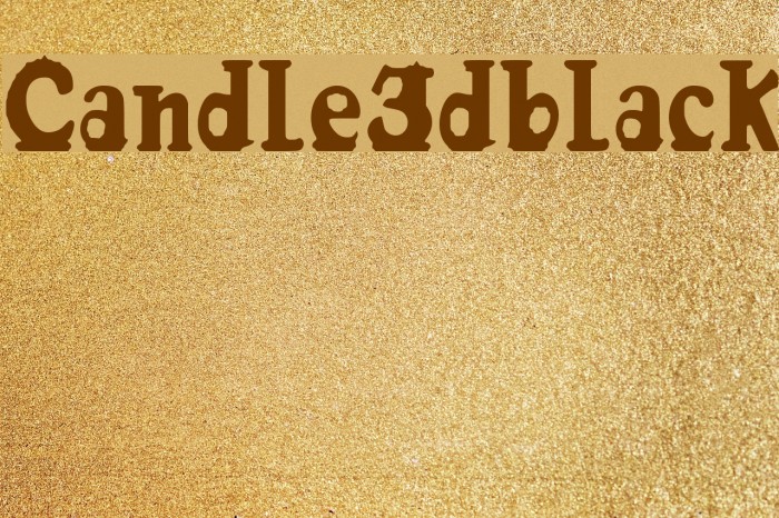 Candle3d-black Font examples