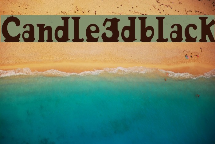 Candle3d-black Font examples