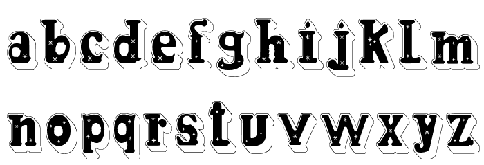 Candle3d Font LOWERCASE