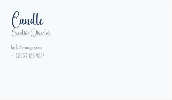 Candle Business Card