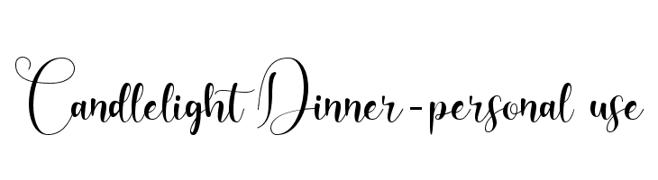 Candlelight Dinner-personal use  les polices de caractères gratuit tlcharger