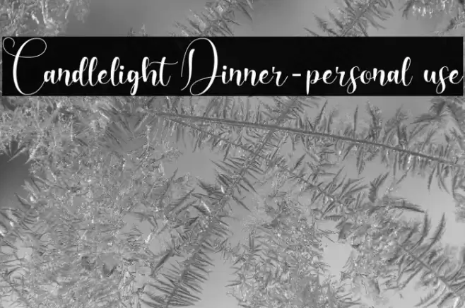 Candlelight Dinner-personal use Шрифта examples