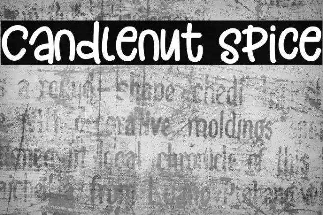 Candlenut Spice Schriftart examples