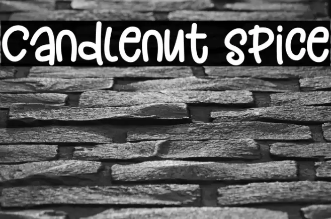 Candlenut Spice Schriftart examples