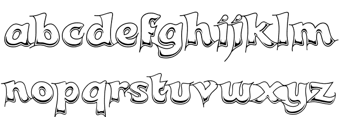 Candles Chrome Font LOWERCASE
