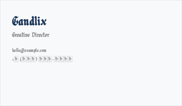 Candlix Business Card